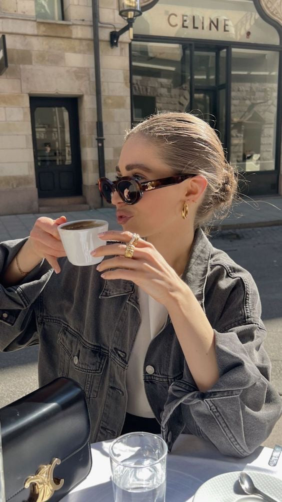 Celine round leopard sunglasses