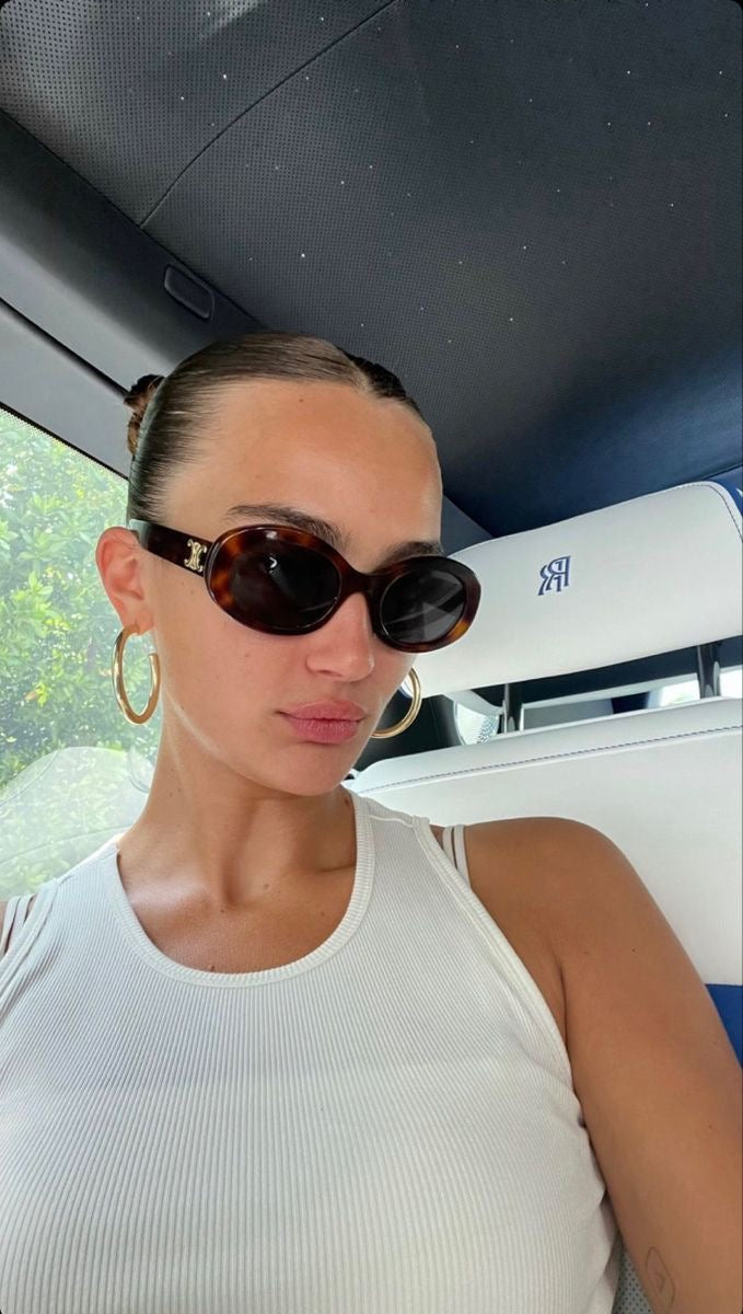 Celine round leopard sunglasses