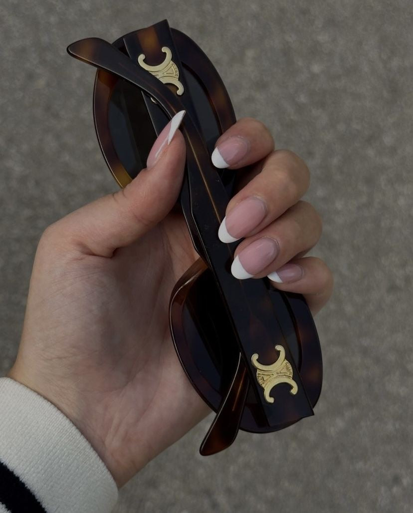 Celine round leopard sunglasses