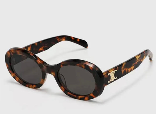 Celine round leopard sunglasses