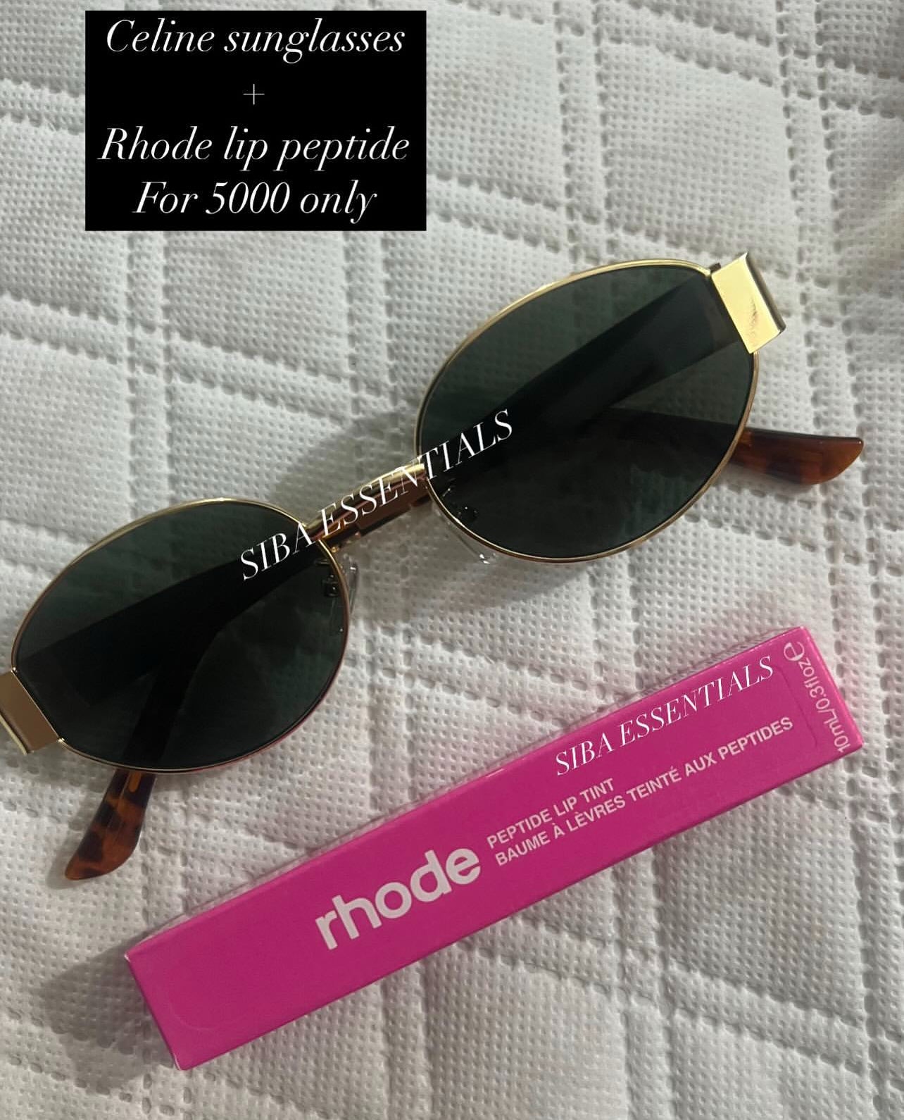 Celine sunglasses and Rhode lip tint