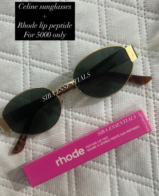 Celine sunglasses and Rhode lip tint