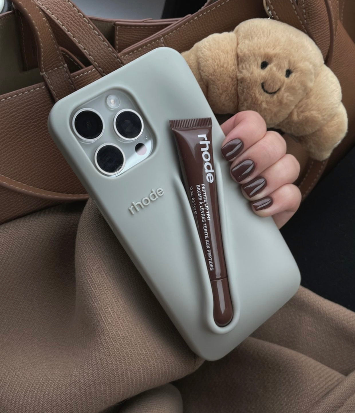 RHODE LOGO PHONE CASE + Rhode lip tint