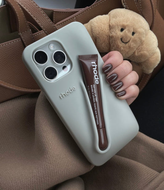 RHODE LOGO PHONE CASE + Rhode lip tint